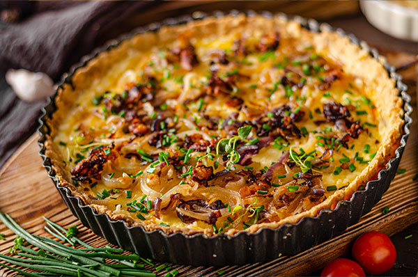 Pancetta and Gruyere Quiche