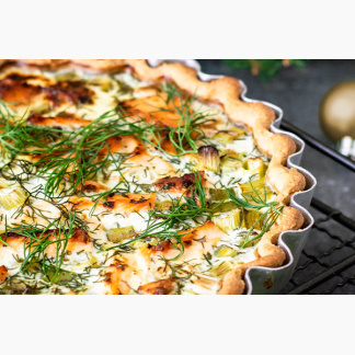 Smoked Salmon and Dill Quiche