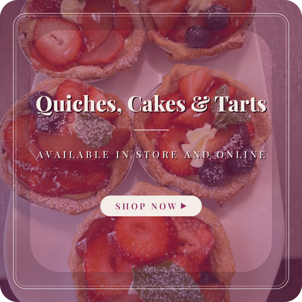 Order quiches, cakes and tarts online