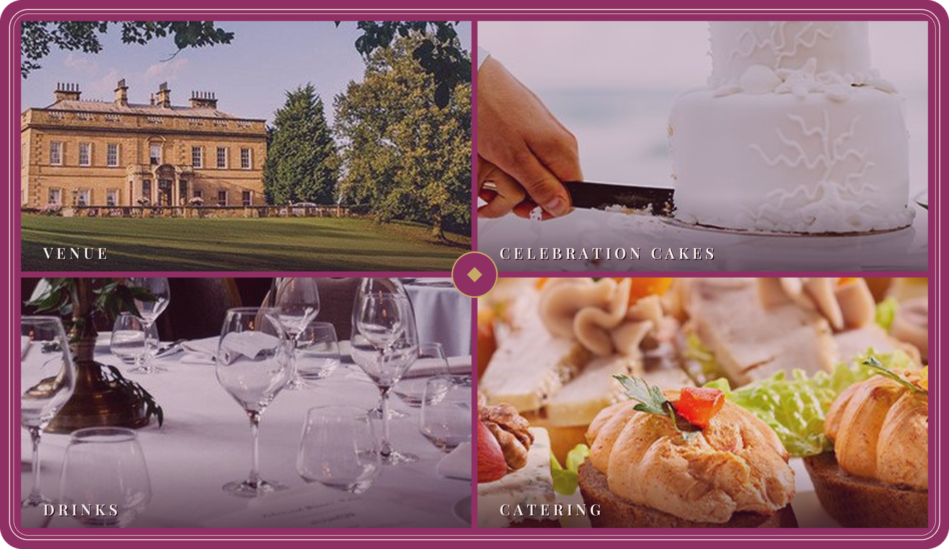 Coghlans wedding catering — venue, celebration cakes, drinks and catering